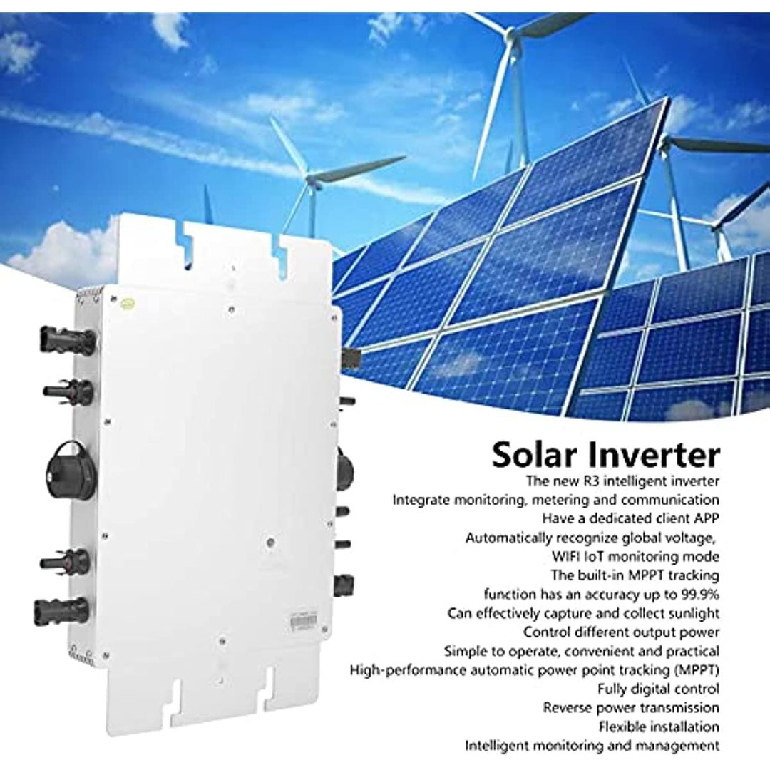 Grid Related Solar Inverter, 1400W IP65 Waterproof WiFi Monitoring 110,220V Output, Electric Auxiliary Micro Inverter Image 4