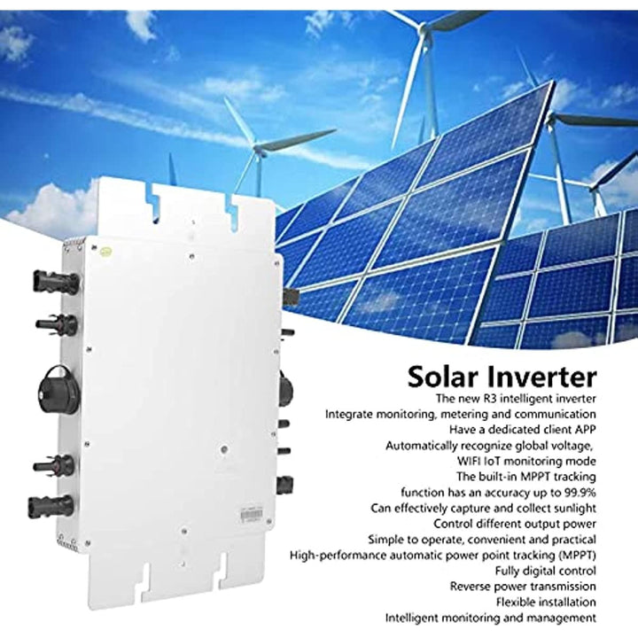 Grid Related Solar Inverter, 1400W IP65 Waterproof WiFi Monitoring 110,220V Output, Electric Auxiliary Micro Inverter Image 4