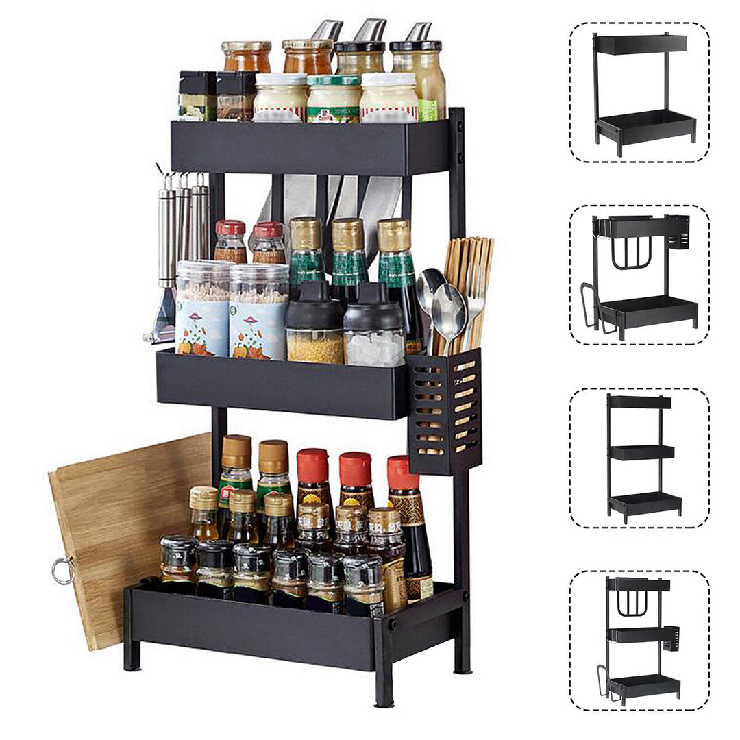 Kitchen Condiment Rack Bowl Shelf Spice Rack Dish Storage Rack Stainless Steel Durable Rustproof Heat resisting Wall Image 5