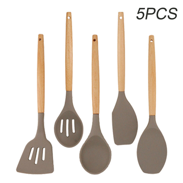 Kitchen Silicone Spatula Utensil Set Non-Stick for Cooking Kitchen Gadgets Tools Image 1