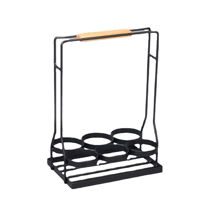 Iron Bottle Holder Carry Rack Box Case Kitchen Storage Stand Shelf Image 10