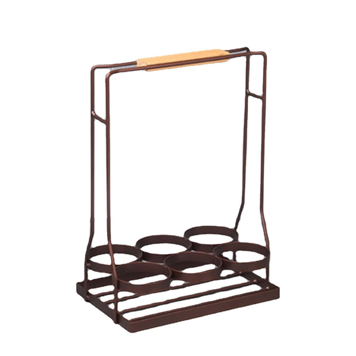 Iron Bottle Holder Carry Rack Box Case Kitchen Storage Stand Shelf Image 11