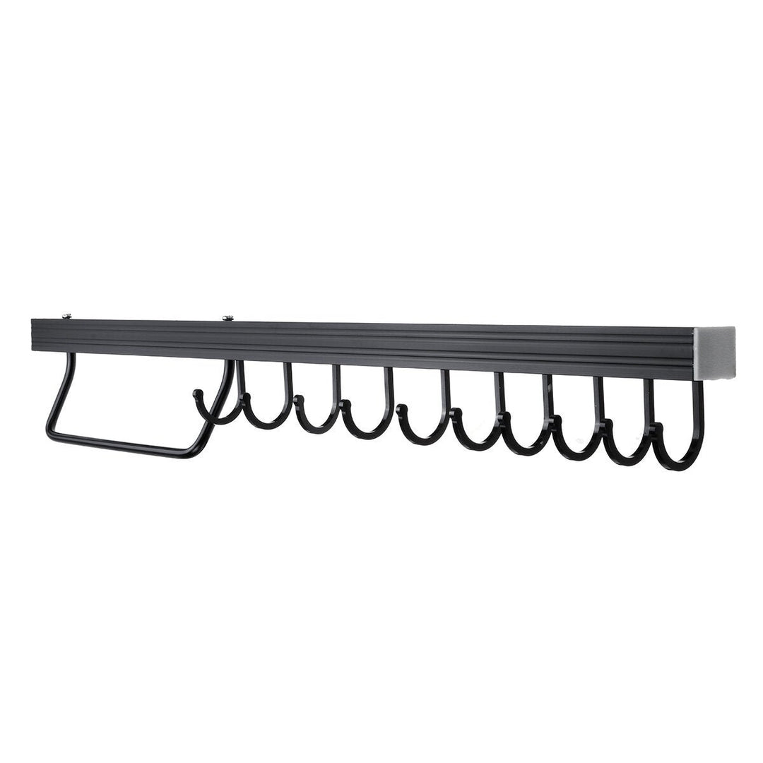 Iron Kitchen Holder Hanging Bathroom Hanger Kitchen Organizer Cabinet Door Shelf Removed Storage Tool Rack Image 7