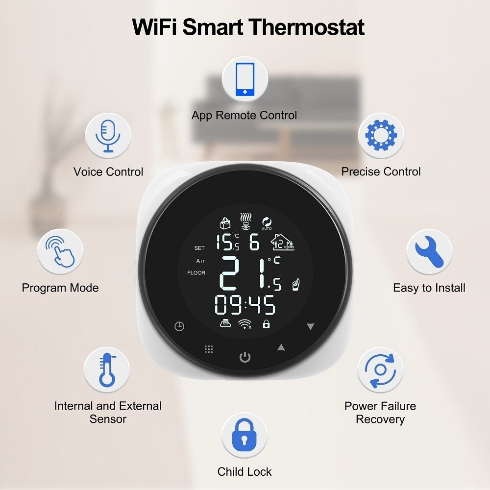 LCD Panel WIFI Thermostat Electric Floor Heating Tuya APP Smart Remote Controller Image 2