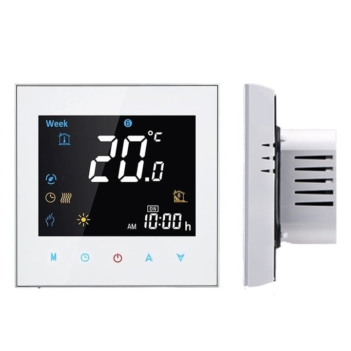 LCD Touch Screen Smart Wireless Zwave Wall-hung Boiler Thermostat Floor Heating Controller Image 2