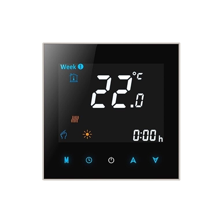 LCD Touch Screen Smart Wireless Zwave Wall-hung Boiler Thermostat Floor Heating Controller Image 4