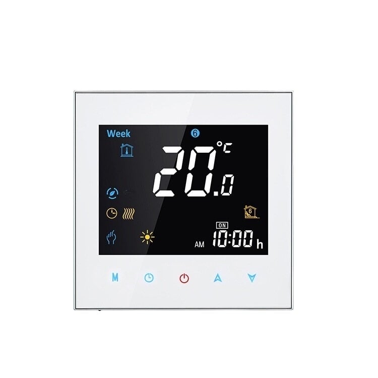 LCD Touch Screen Smart Wireless Zwave Wall-hung Boiler Thermostat Floor Heating Controller Image 5