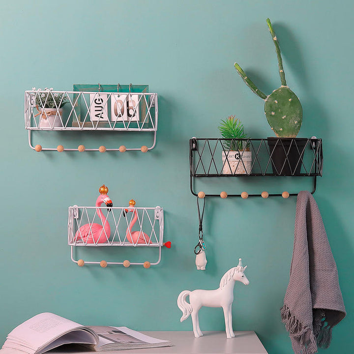 Mini Iron Corner Bath Storage Rack Shelf Bathroom Home Shelves Holder Organizer Bookshelf Image 4