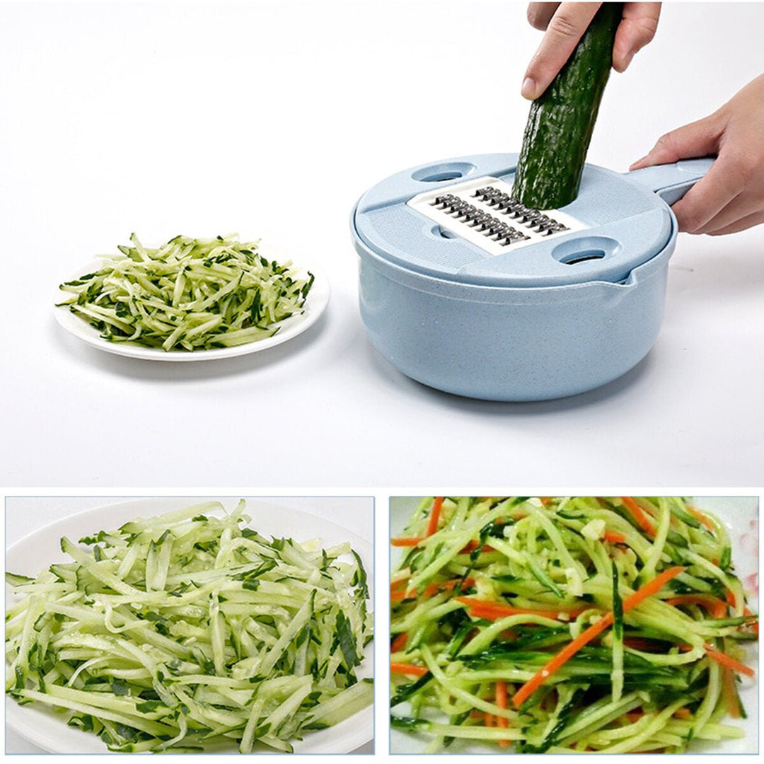 Multi-functional Manual Vegetable Fruit Potato Cutting Cutter Disc Processor Chopper Machine Kitchen Slicer Tools Set Image 6