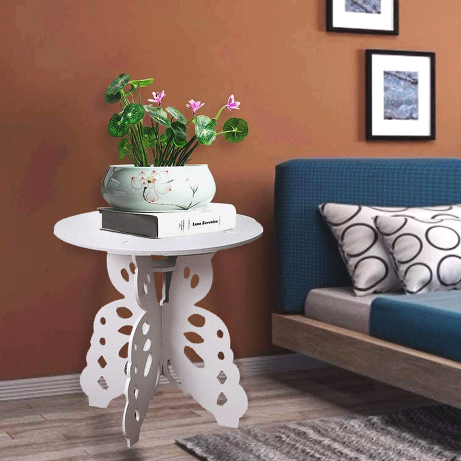 Modern Simple Round Coffee Tea Table 3-legged Design Stable Easy to Assemble Side Table Image 1