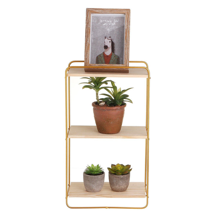 Metal Storage Shelf Simple Display Holder Wall-Mounted Rack Book Organiser Home Decorations Image 8