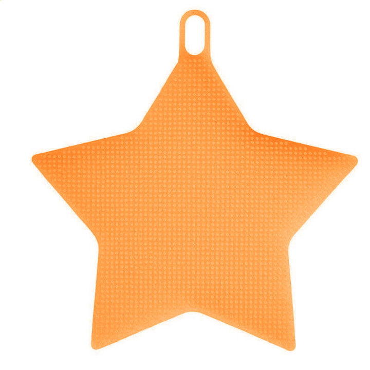 Multi-function Star Shape Silicone Dish Cleaning Brush Scrubber Heat Resistant Coaster Image 12