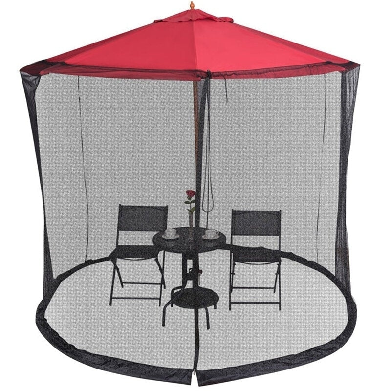 Parasol Mosquito Net Cover Outdoor Garden Umbrella Table Screen Bug Netting Image 1