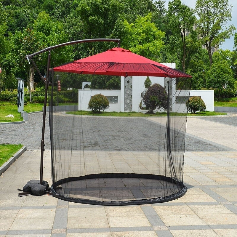 Parasol Mosquito Net Cover Outdoor Garden Umbrella Table Screen Bug Netting Image 5