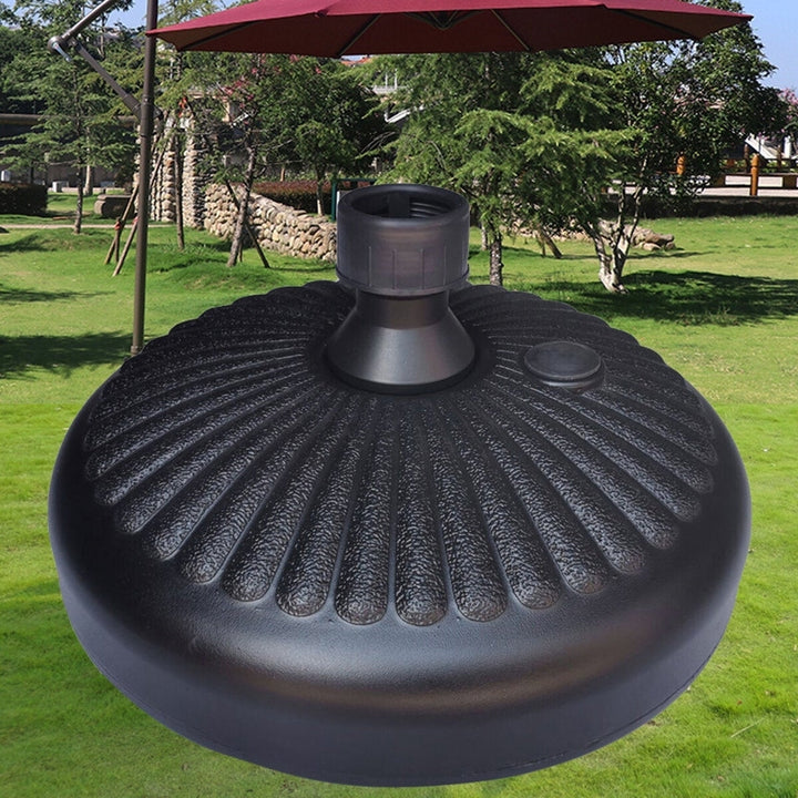 Patio Umbrella Base Round Sand Injection Beach Pillar for Outdoor Image 2