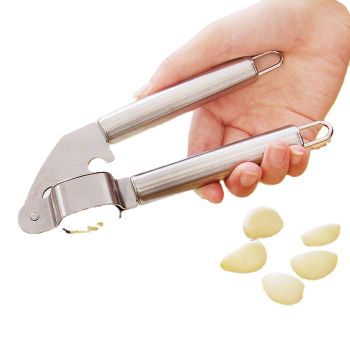 Stainless Steel Garlic Press Hand Presser Crusher Ginger Squeezer Slicer Masher Kitchen Tool Image 1