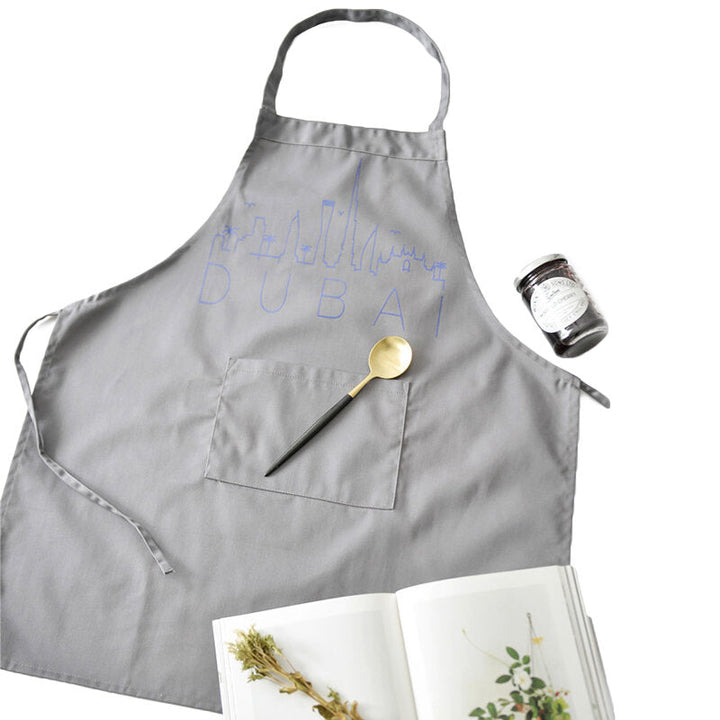 Nordic Embroidered Pure Cotton Aprons Inbetweening Hand-painted Style Sleeveless Image 4