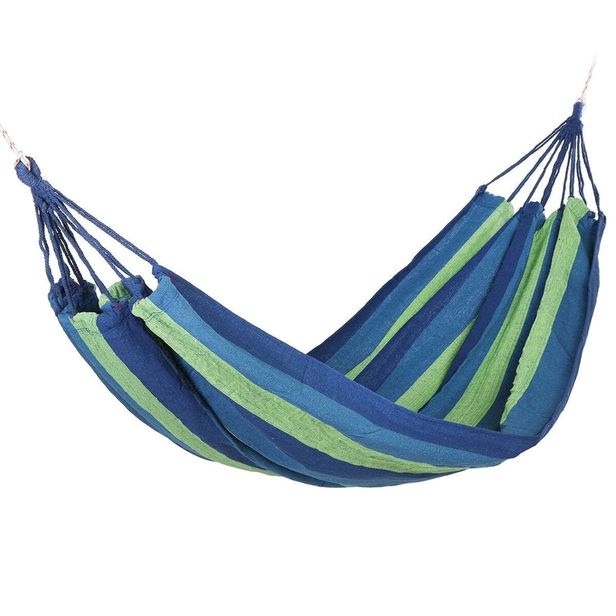 Portable Canvas Hammock Outdoor Garden Camping Travel Swing Bed Image 1