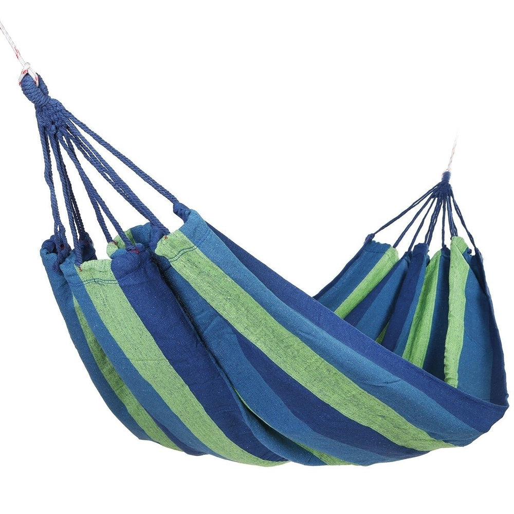 Portable Canvas Hammock Outdoor Garden Camping Travel Swing Bed Image 2