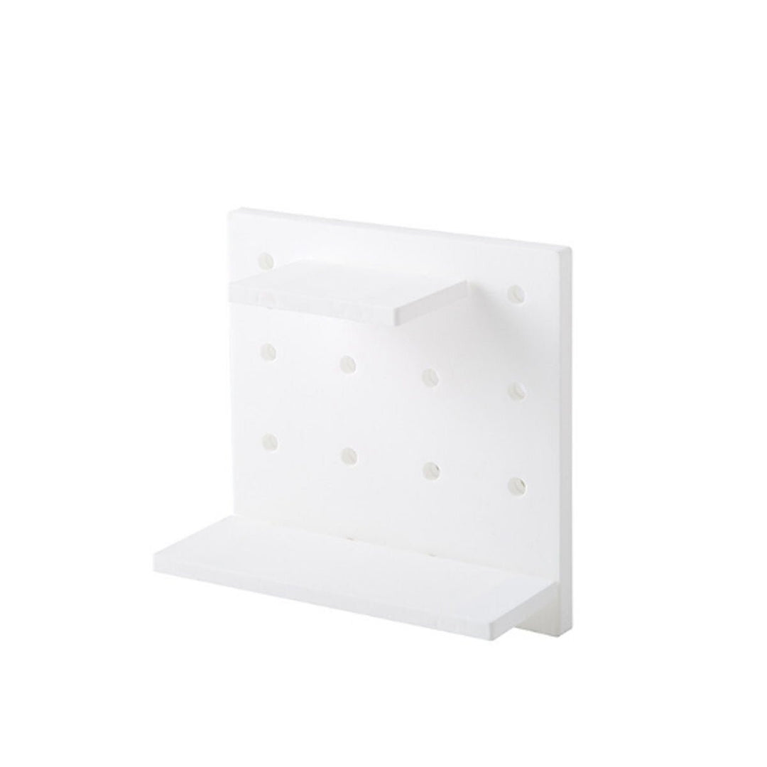 Plastic Wall Mount Hole Plate Storage Rack Floating Hanging Shelf Display Board Image 9