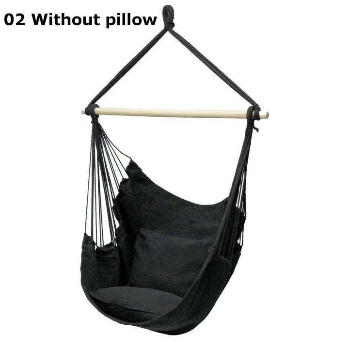 Portable Hammock Chair Swing Seat Home Garden Outdoor Camping Pillows Image 1