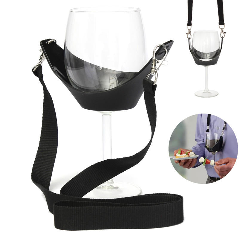 Portable Wine Glass Holder Strip Birthday Party Wine Holder Multifunction Bar Tool Image 1