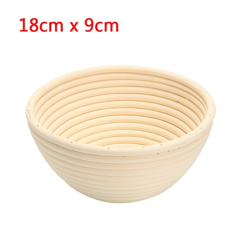 Round Banneton Brotform Rattan Basket Bread Dough Proofing Rising Loaf Proving 4 Sizes Image 1