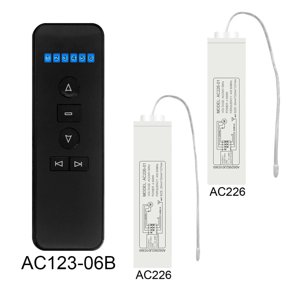 Remote Control Switch And AC226 Receiver Set Compatible Broadlink Remote Control Set For Smart Home DIY Motorized Blinds Image 5