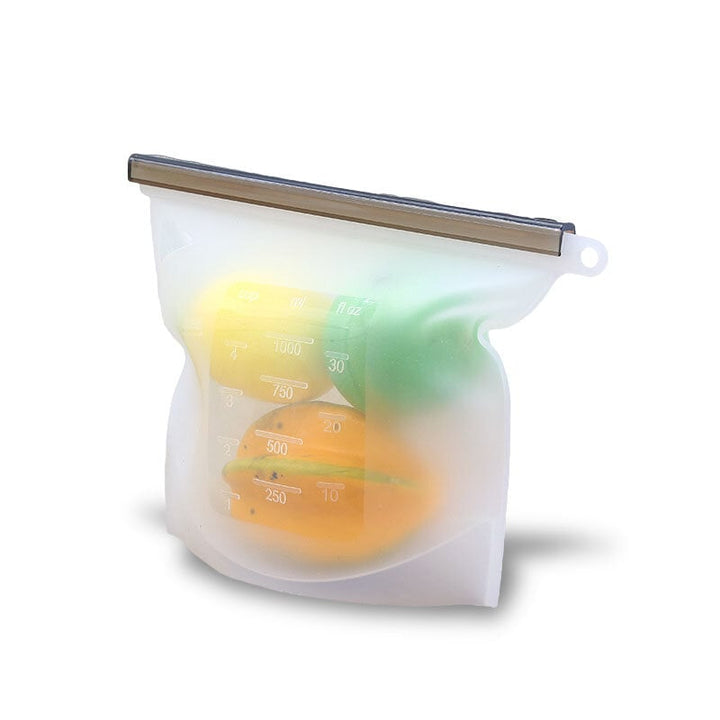 Reusable Silicone Food Fresh Bags Storage Sealed Containers for Refrigerator Kitchen Vacuum Bag Image 1