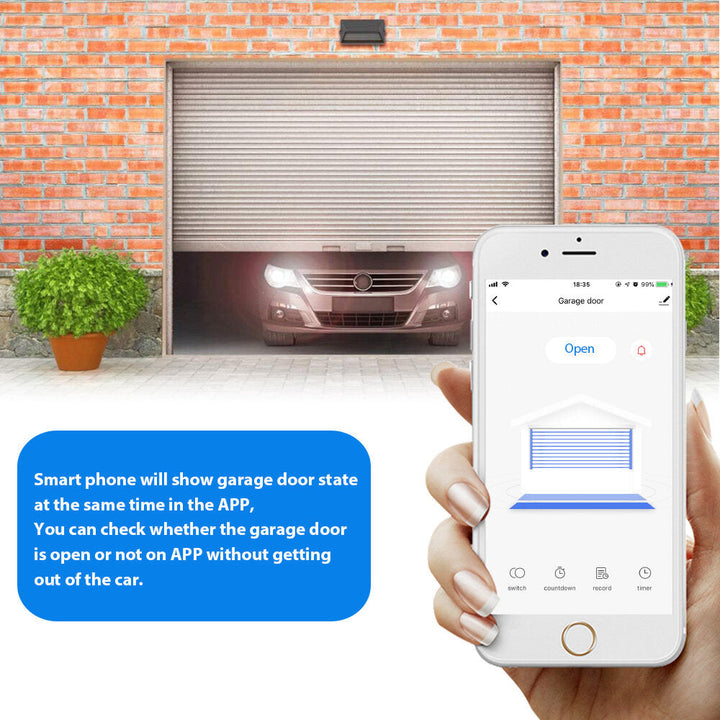 Smart Garage Door Controller Wireless WiFi Remote Control Garage Door Magnetic Switch Work with Alexa Google Home Image 2