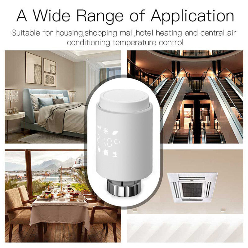 Smart Radiator Actuator Valve Thermostat Programmable Temperature Controller Voice Control Alexa Tuya App Image 2