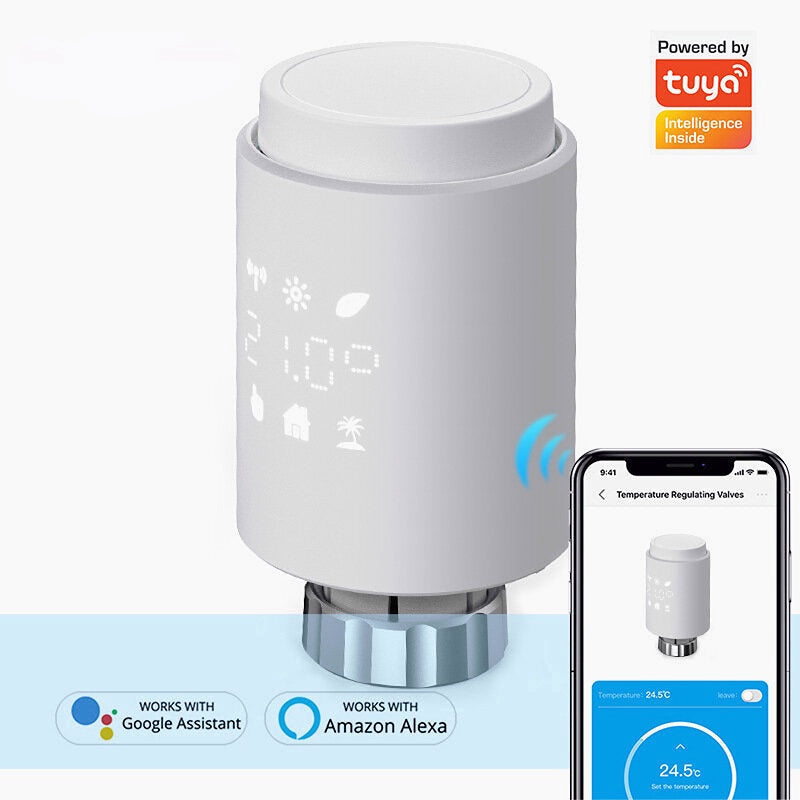 Smart Radiator Actuator Valve Thermostat Programmable Temperature Controller Voice Control Alexa Tuya App Image 5