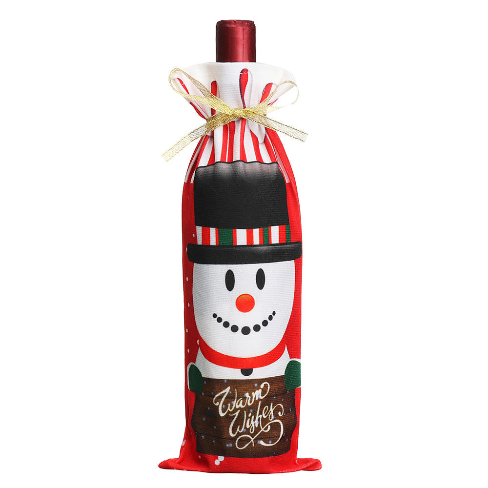 Santa Christmas Candy Bags Wine Stocking Bottle Carrier Gift Christmas Packing Bag Decoration DTTT Image 6