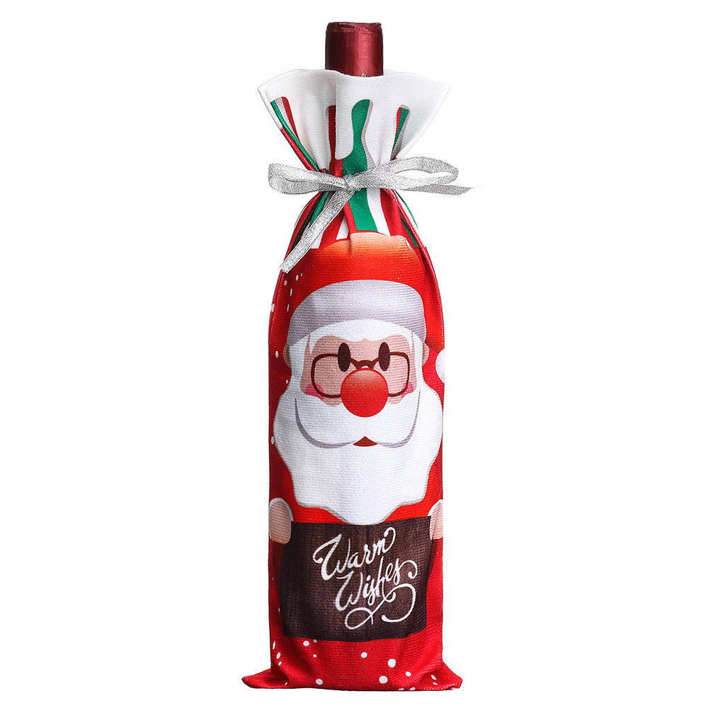 Santa Christmas Candy Bags Wine Stocking Bottle Carrier Gift Christmas Packing Bag Decoration DTTT Image 7