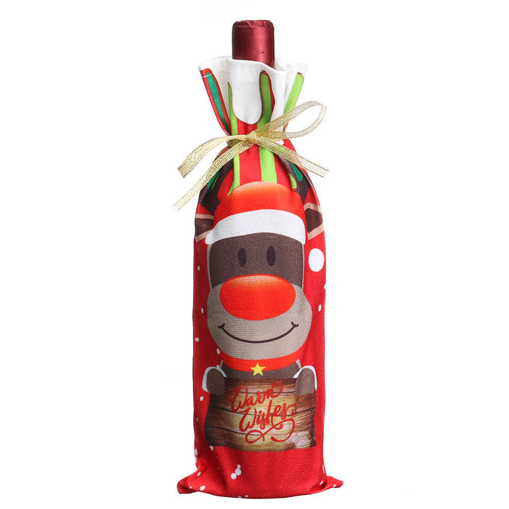 Santa Christmas Candy Bags Wine Stocking Bottle Carrier Gift Christmas Packing Bag Decoration DTTT Image 8