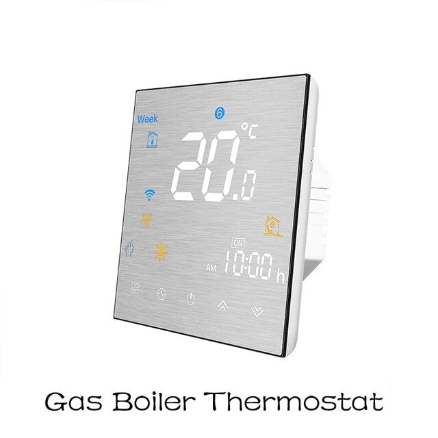 Smart Thermostat Temperature Controller Water,Electric Floor Heating Water,Gas Boiler Brushed Panel 2MQTT Alexa Google Image 9