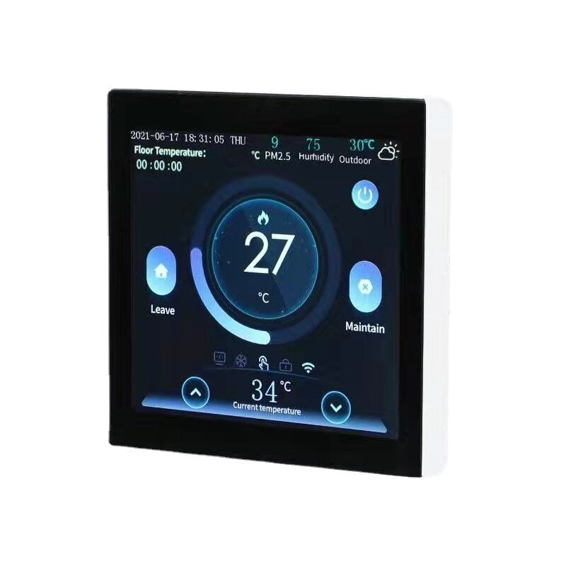 Smart WIFI LCD Color Screen Thermostat Remote Electric,Water Floor Heating Thermostat Wall-mounted Boiler Works with Image 4