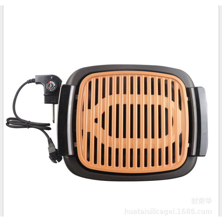 Smokeless Electric Roast BBQ Grill Indoor Grill Nonstick Pan and Portable Outdoor Barbecue Grill Image 12