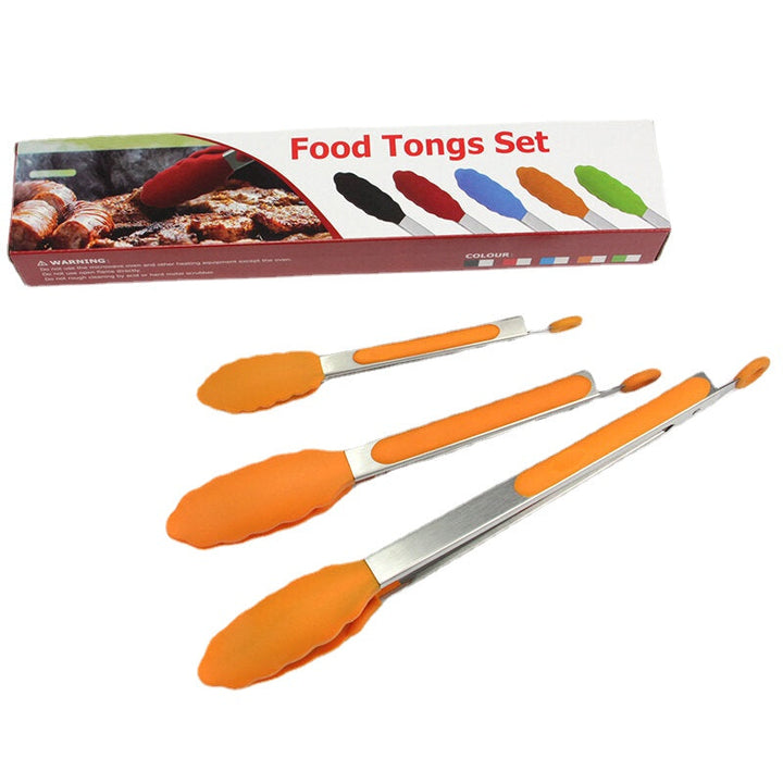 Silicone Barbecue Clip Kitchen Food Salad Grill Serving No-stick BBQ Tong Image 4