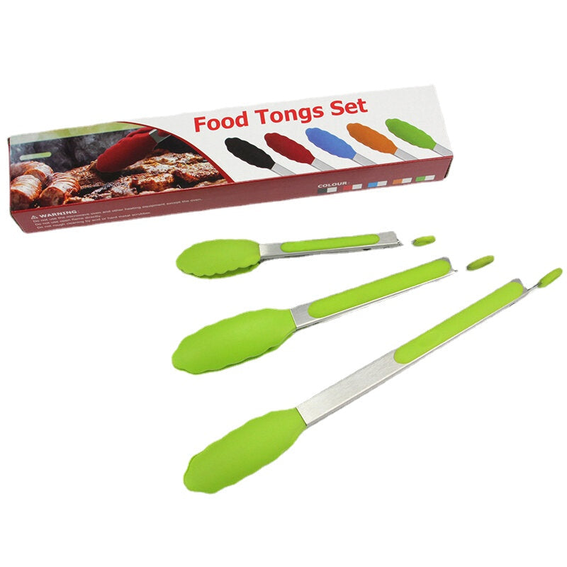 Silicone Barbecue Clip Kitchen Food Salad Grill Serving No-stick BBQ Tong Image 5