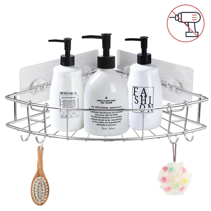 Stainless Steel Bathroom Kitchen Shower Shelf Storage Rack Image 9