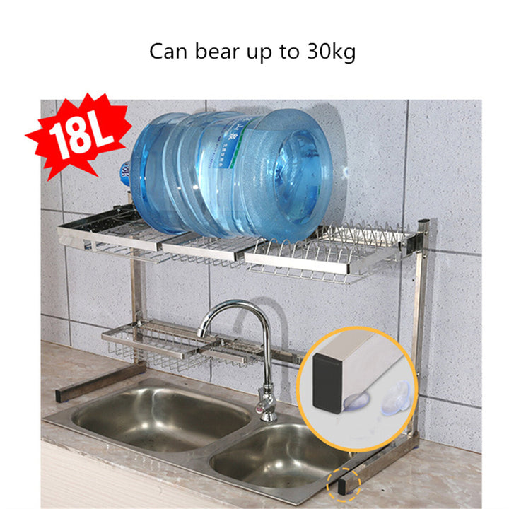 Stainless Steel Kitchen Dish Drying Rack Dish Drainer Rack Storage Shelf Rack Cup Plate Dish Rack Holders Organizer Image 3