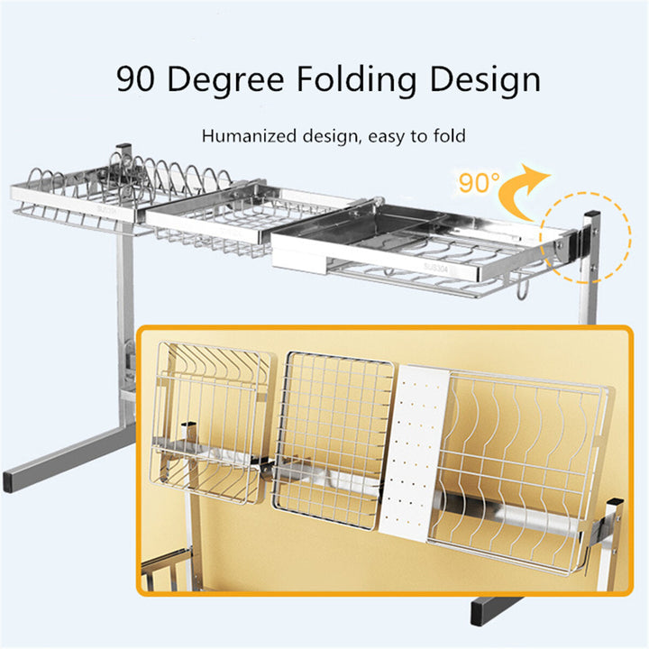 Stainless Steel Kitchen Dish Drying Rack Dish Drainer Rack Storage Shelf Rack Cup Plate Dish Rack Holders Organizer Image 7