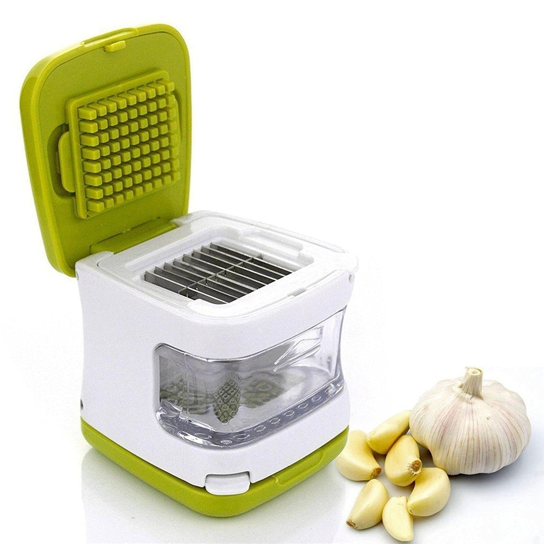 Stainless Steel Blade Garlic Press Presser Crusher Onion Chopper Mincer Slicer Grater Image 4