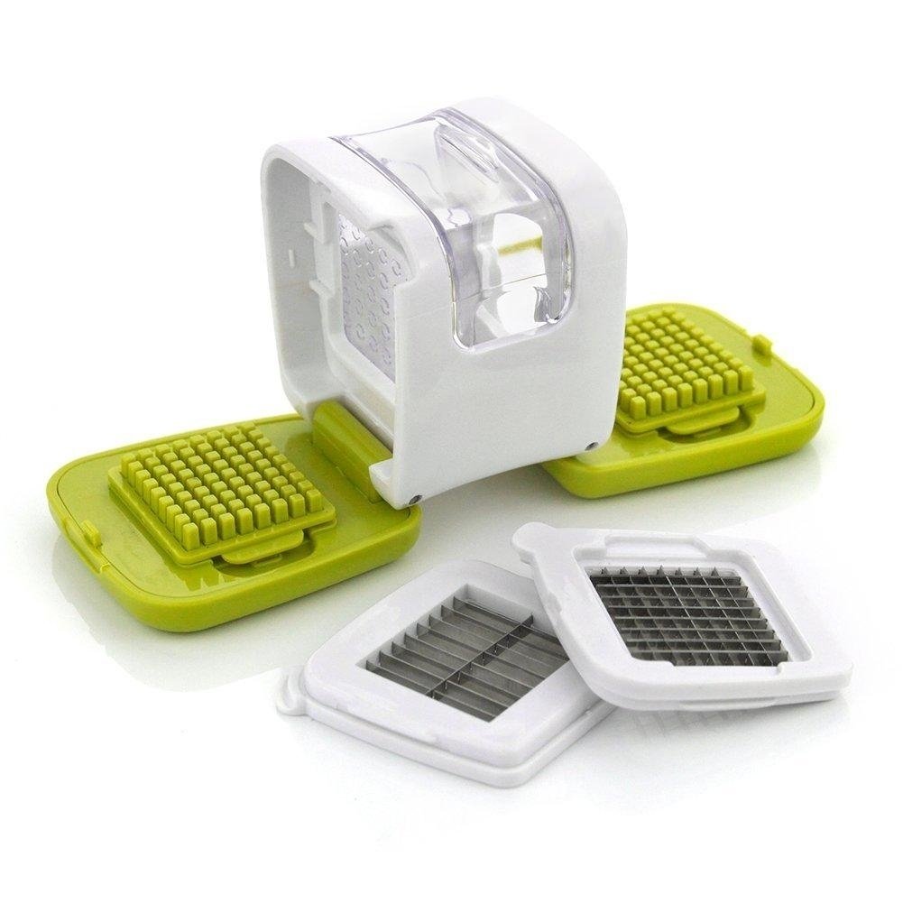 Stainless Steel Blade Garlic Press Presser Crusher Onion Chopper Mincer Slicer Grater Image 6