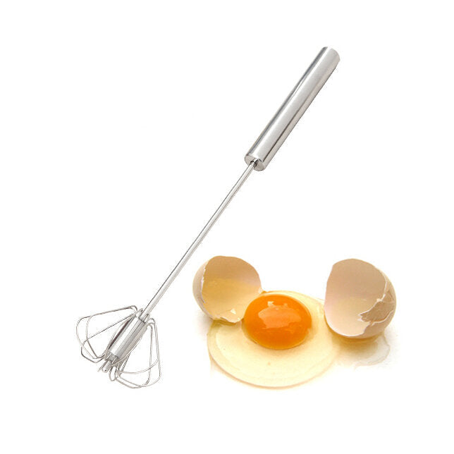 Stainless Steel Semi-automatic Whisk Egg Beater Mixer Stirrer Foamer Kitchen Tools Image 1