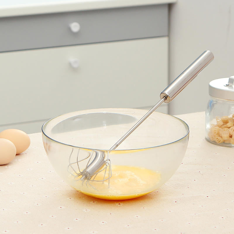 Stainless Steel Semi-automatic Whisk Egg Beater Mixer Stirrer Foamer Kitchen Tools Image 5