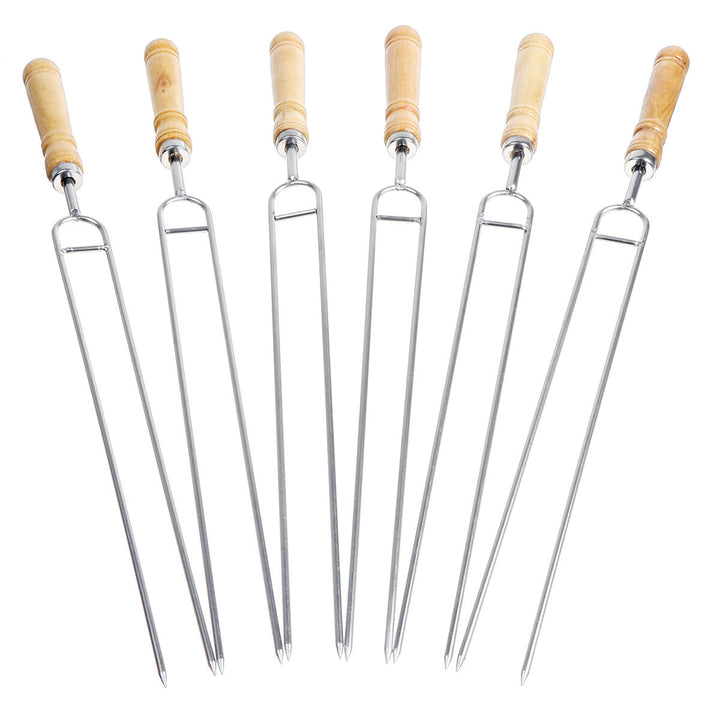 Stainless Steel Roasting Marshmallow Stick Set Extendable Dual Fork Outdoor BBQ for Household Kitchen BBQ Supplies Image 9