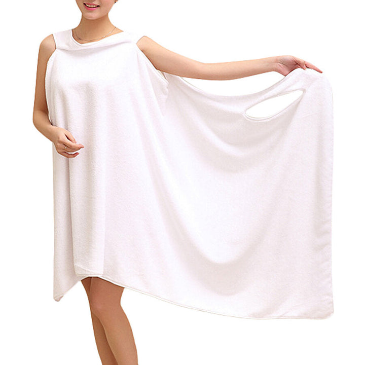 Summer Microfiber Soft Beach Able Wear Spa Bath Robe Plush Highly Absorbent Bath Towel Skirt Image 7