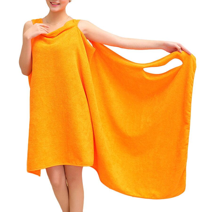 Summer Microfiber Soft Beach Able Wear Spa Bath Robe Plush Highly Absorbent Bath Towel Skirt Image 8